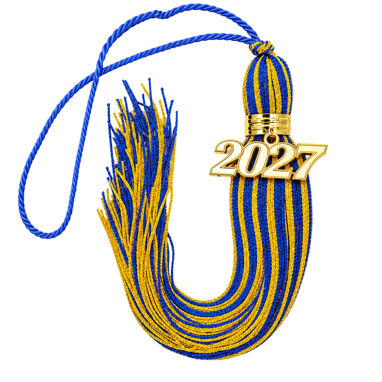 Royal Blue and Yellow Gold - Jumbo Souvenir Tassel