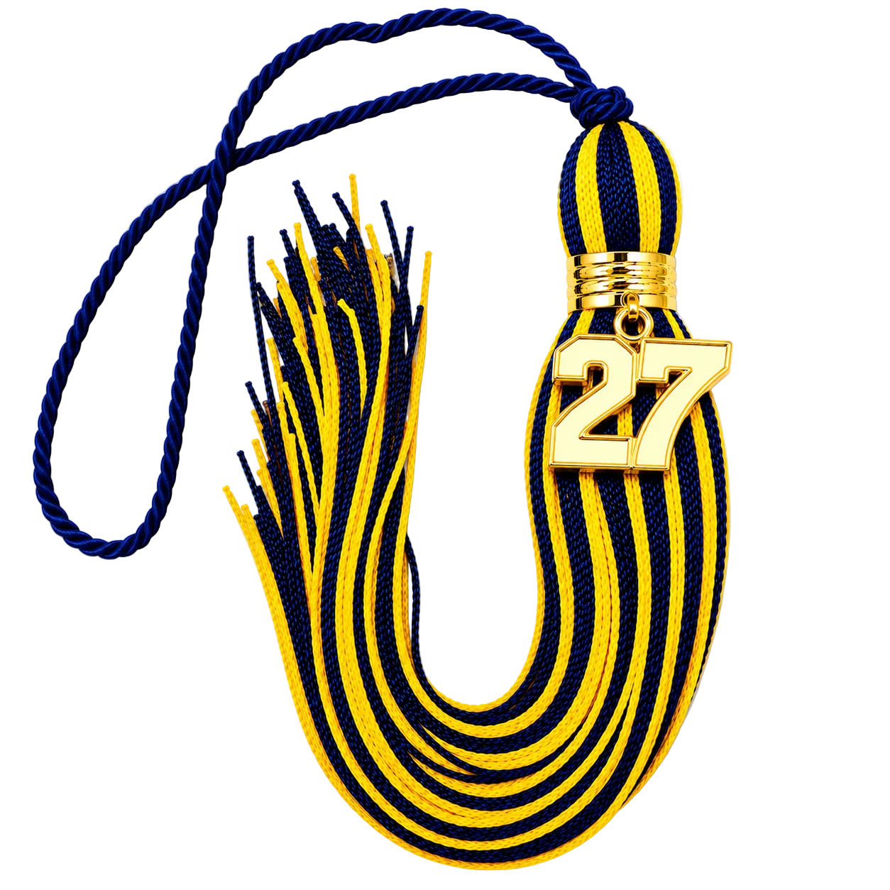 Navy and Yellow Gold - Jumbo Varsity Tassel
