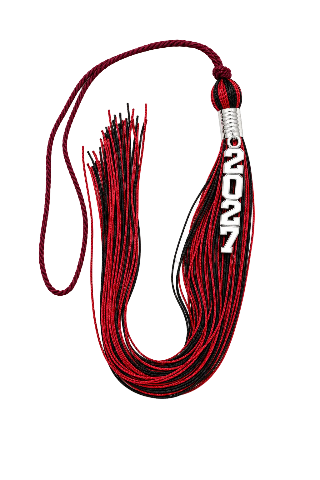 Maroon and Black - Stacked Souvenir Tassel