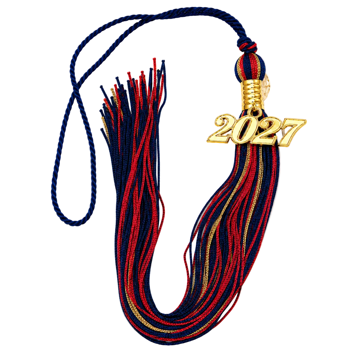 Navy, Cardinal and Old Gold - Souvenir Tassel