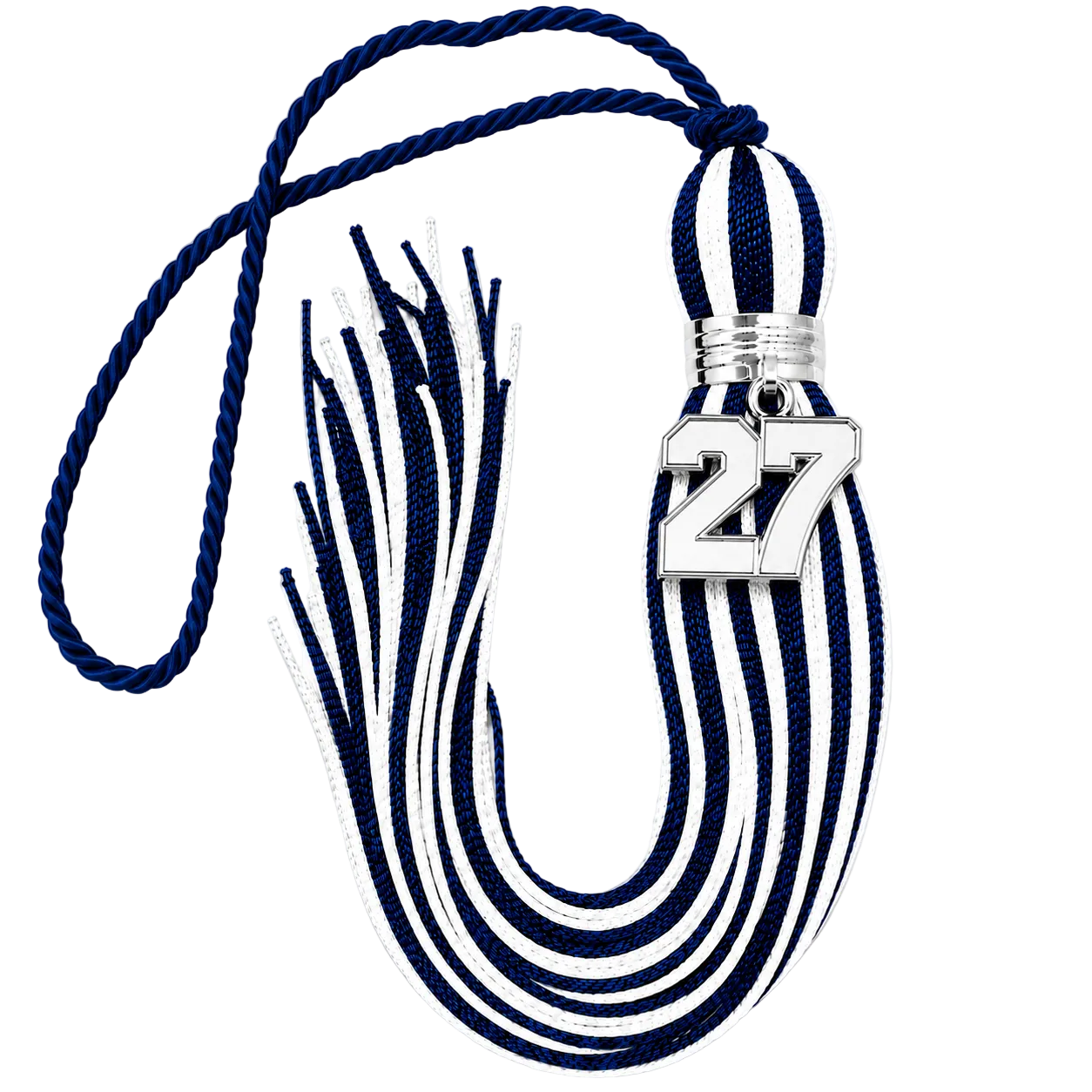 Blue and White - Jumbo Varsity Tassel