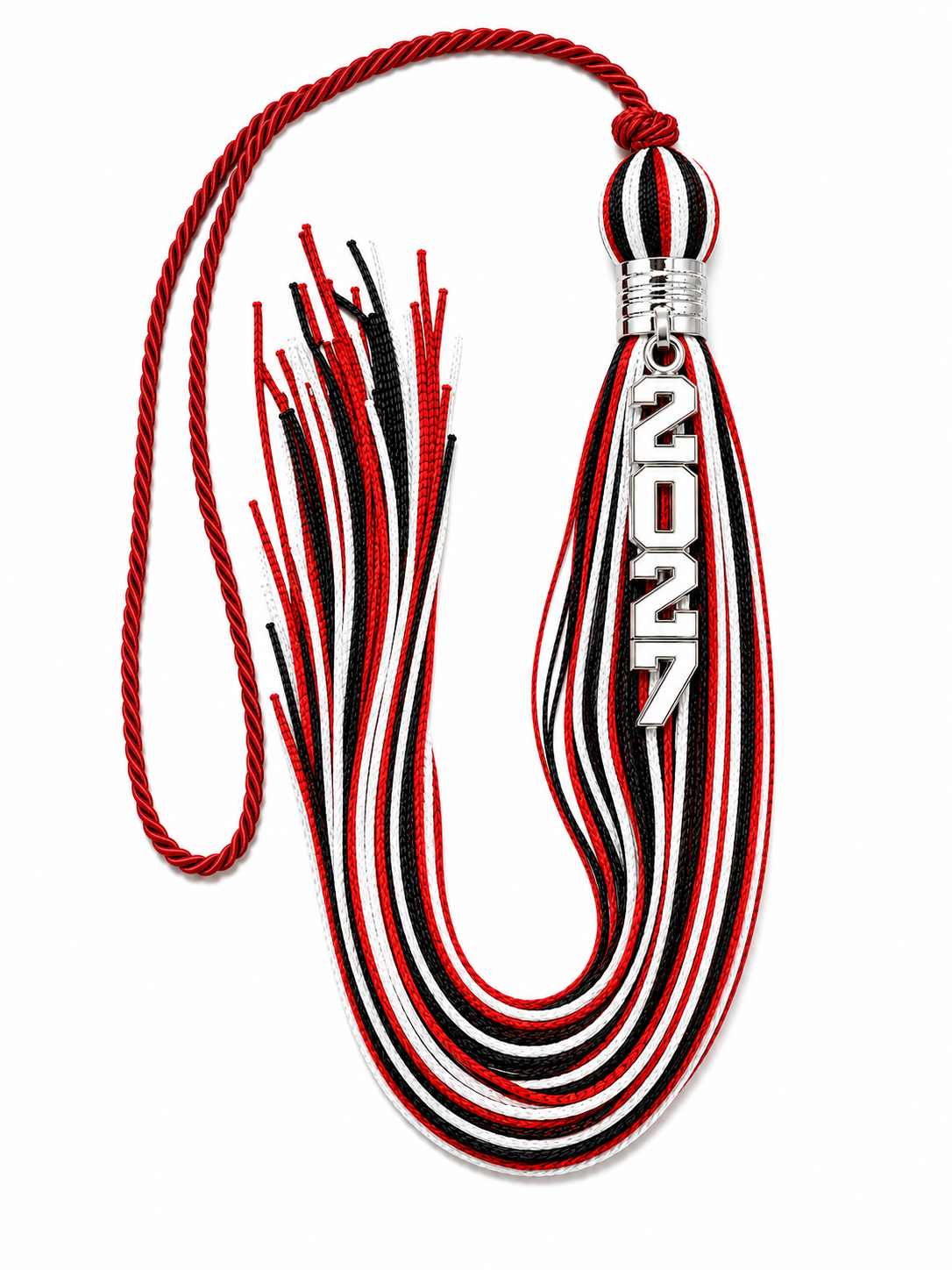 Red, White and Black - Stacked Souvenir Tassel