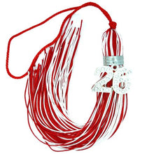 Load image into Gallery viewer, Red and White - Jumbo Bling Tassel