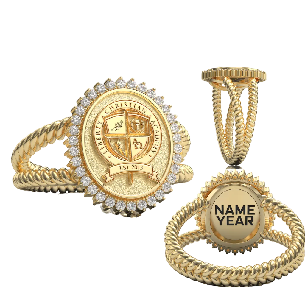 Liberty Christian School - Legacy Starburst Rope Class Ring