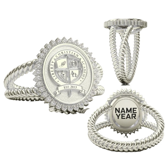 Liberty Christian School - Legacy Starburst Rope Class Ring