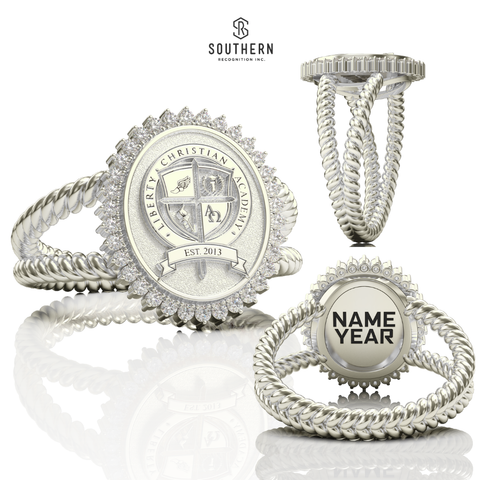 Liberty Christian School - Legacy Starburst Rope Class Ring