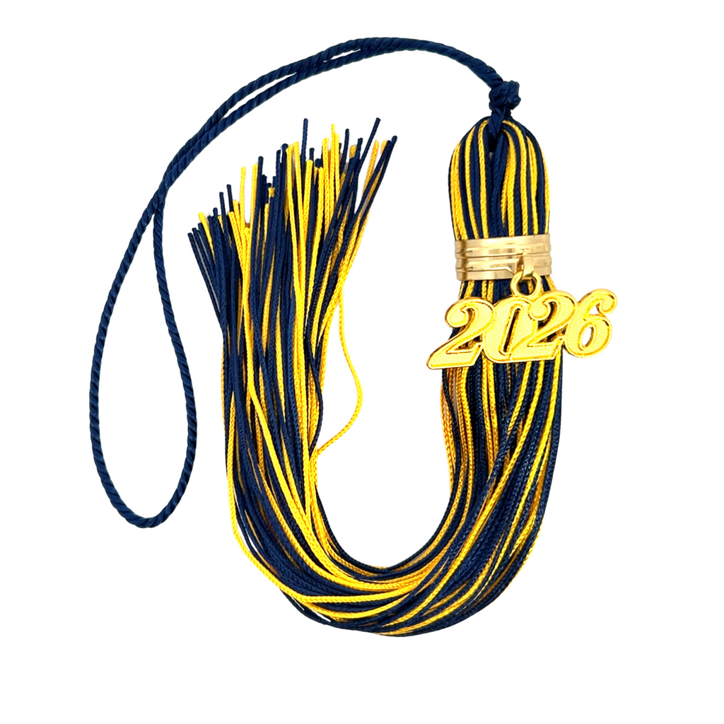 Navy and Yellow Gold - Jumbo Souvenir Tassel
