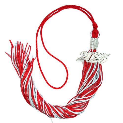 Souvenir Tassel - Red and Columbia Blue