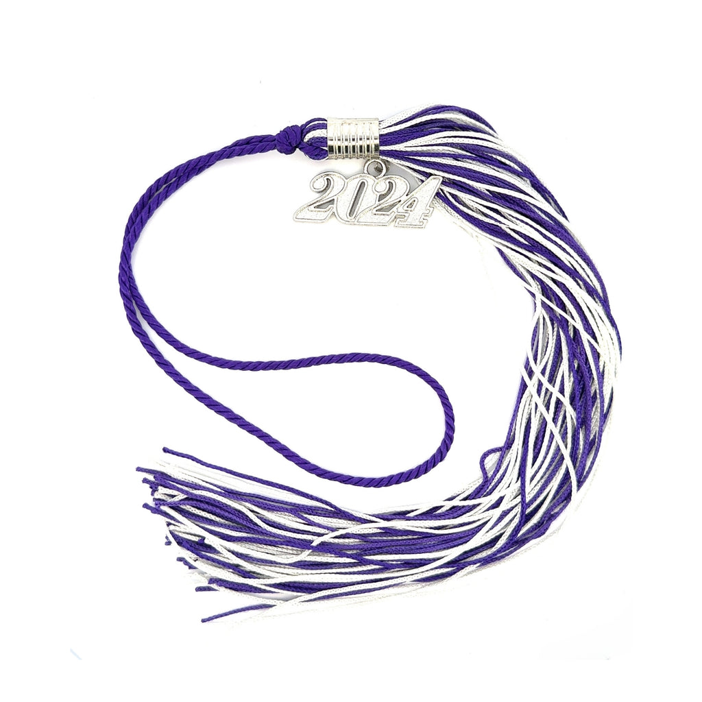 Souvenir Tassel - Purple and White