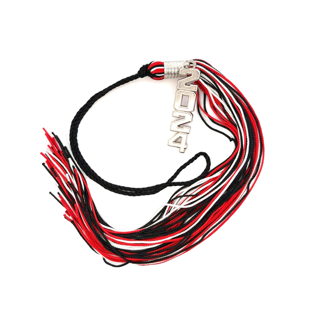 Souvenir Stacked Tassel - Red, White and Black