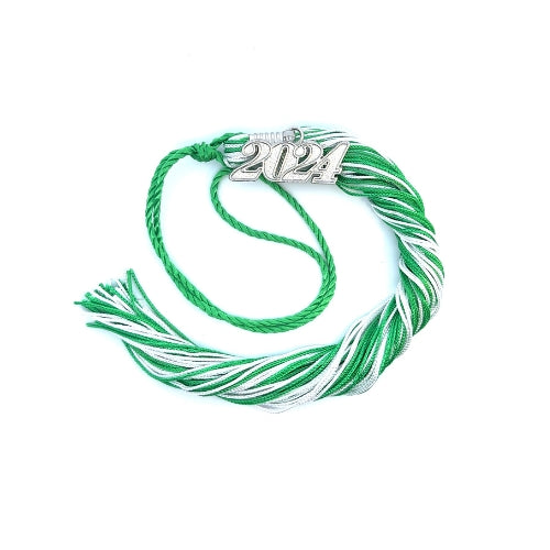 Souvenir Tassel - Green and White