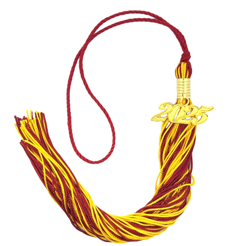 Souvenir Tassel - Maroon and Tiffany Gold