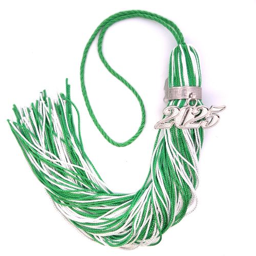 Jumbo Tassel - Green and White