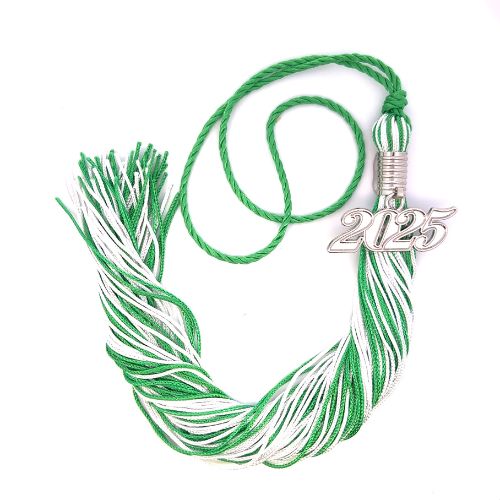 Souvenir Tassel - Green and White