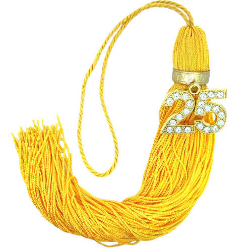 Jumbo Gold Bling Tassel - Tiffany Gold + Gold Clasp