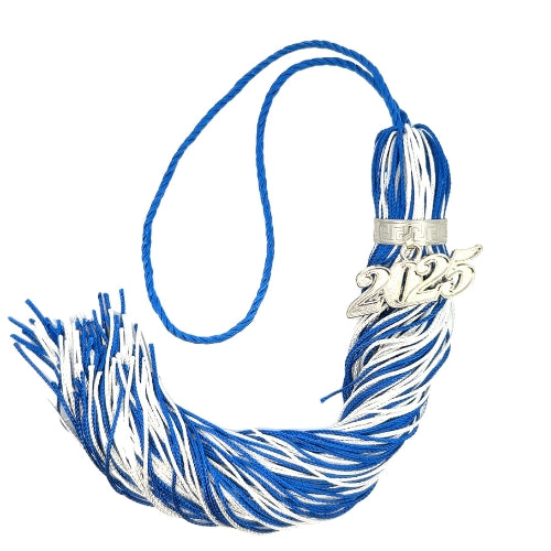 Jumbo Tassel - Blue and White