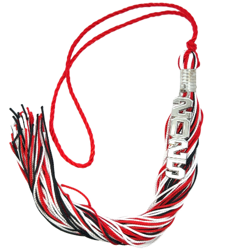 Souvenir Stacked Tassel - Red, White and Black
