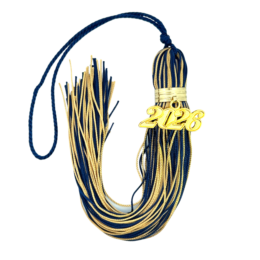Navy and Old Gold - Jumbo Tassel