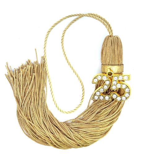 Jumbo Gold Bling Tassel - Old Gold + Gold Clasp