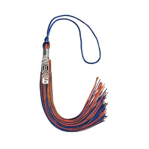 Blue and Orange - Stacked Tassel