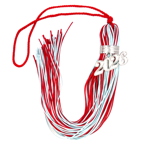 Red and Columbia Blue - Jumbo Tassel