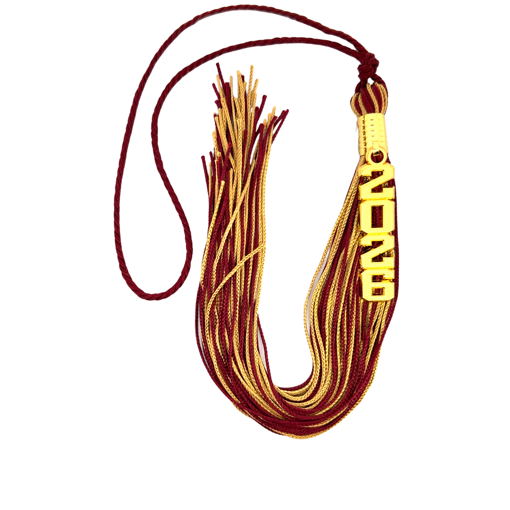 Maroon and Old Gold - Stacked Souvenir Tassel