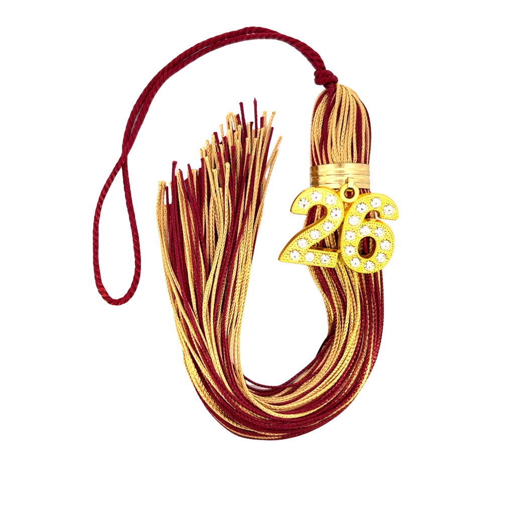 Maroon and old Gold - Jumbo Bling Tassel