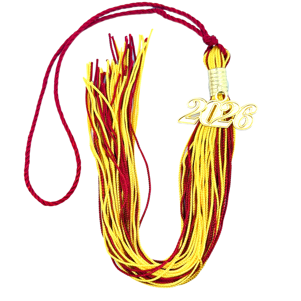 Maroon and Yellow Gold - Souvenir Tassel