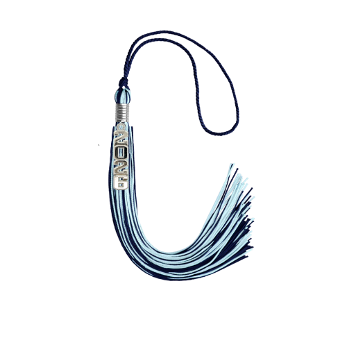 Navy Blue and Columbia Blue - Stacked Tassel