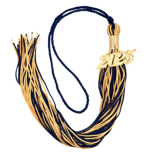 Souvenir Tassel - Navy and Vegas Gold