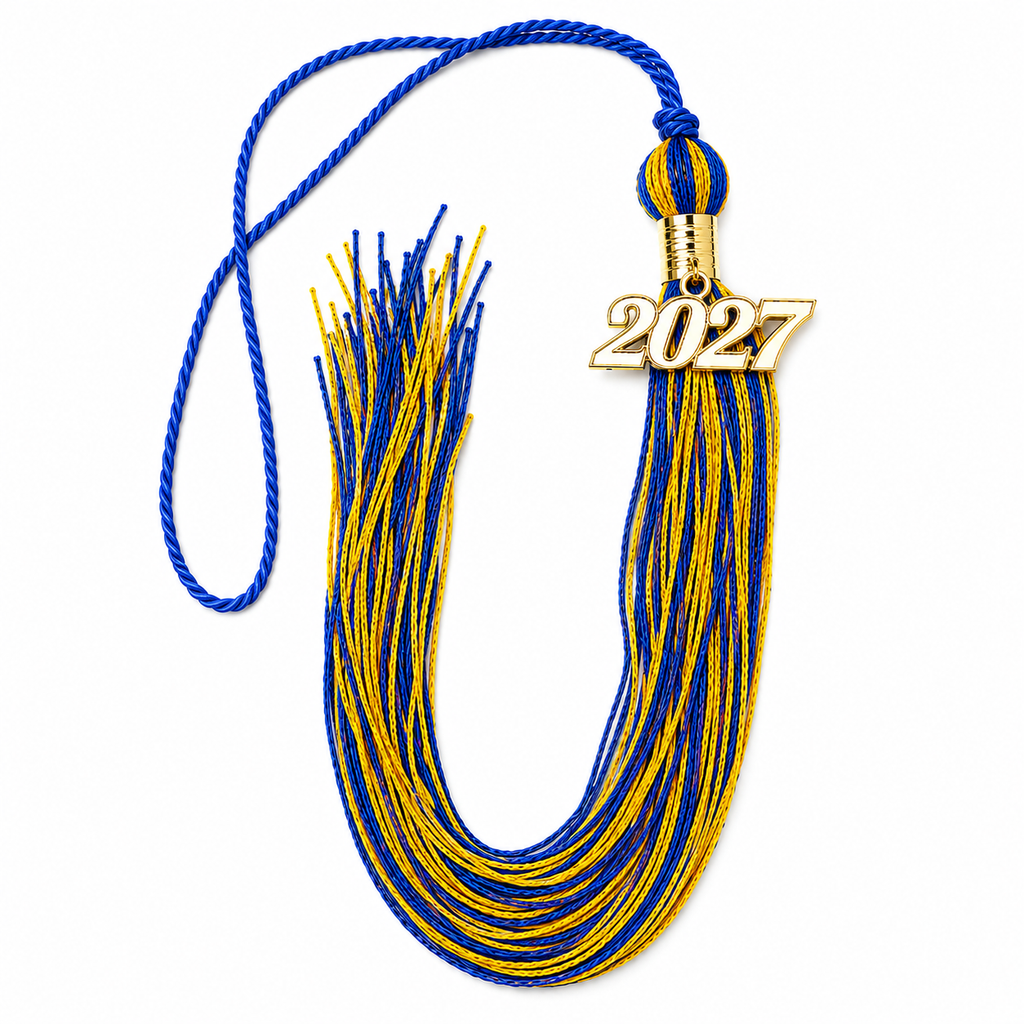 Royal Blue and Yellow Gold - Souvenir Tassel