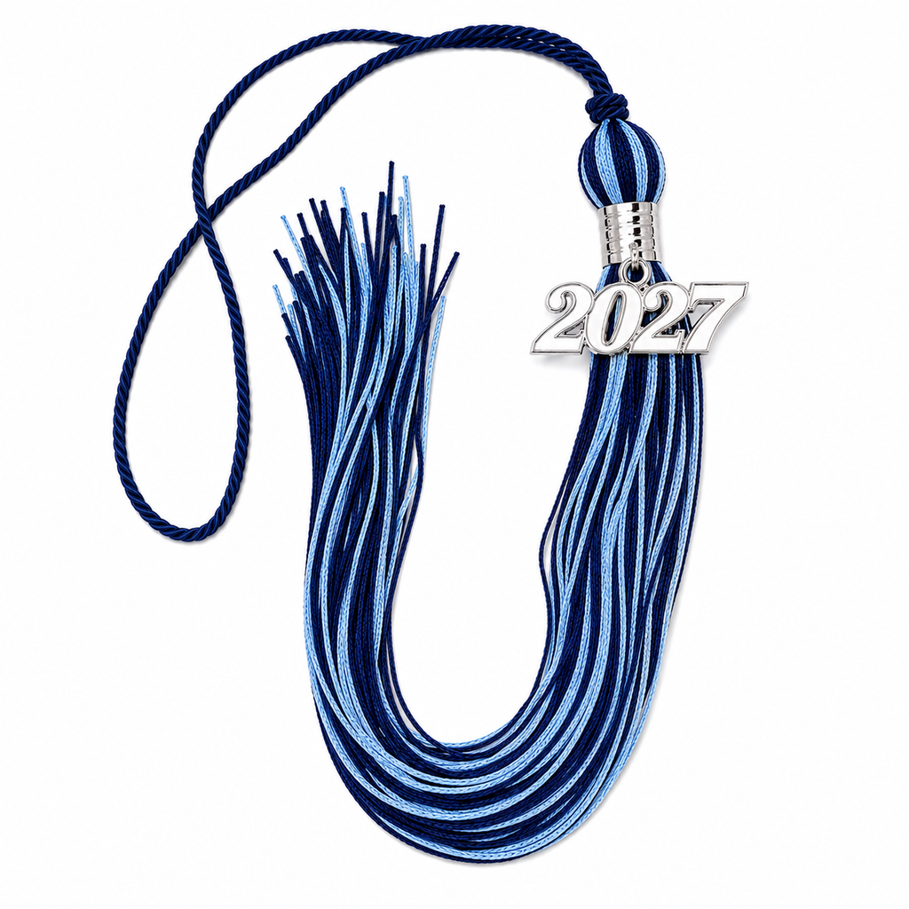 Navy Blue and Columbia Blue - Souvenir Tassel