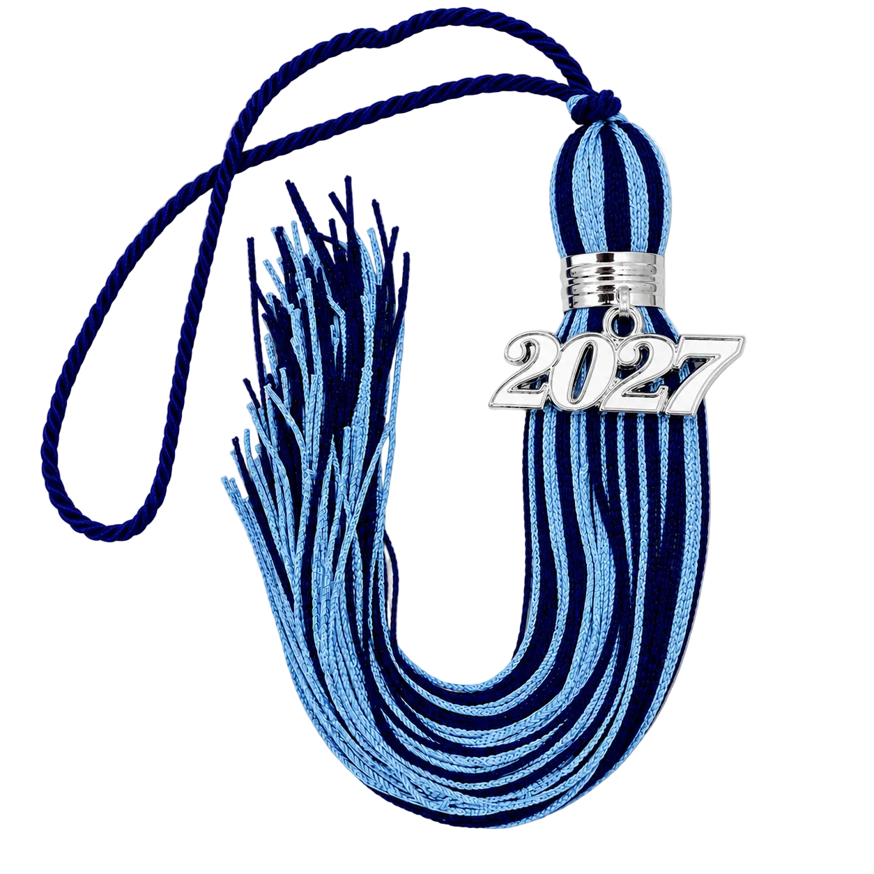 Navy Blue and Columbia Blue -  Jumbo Souvenir Tassel