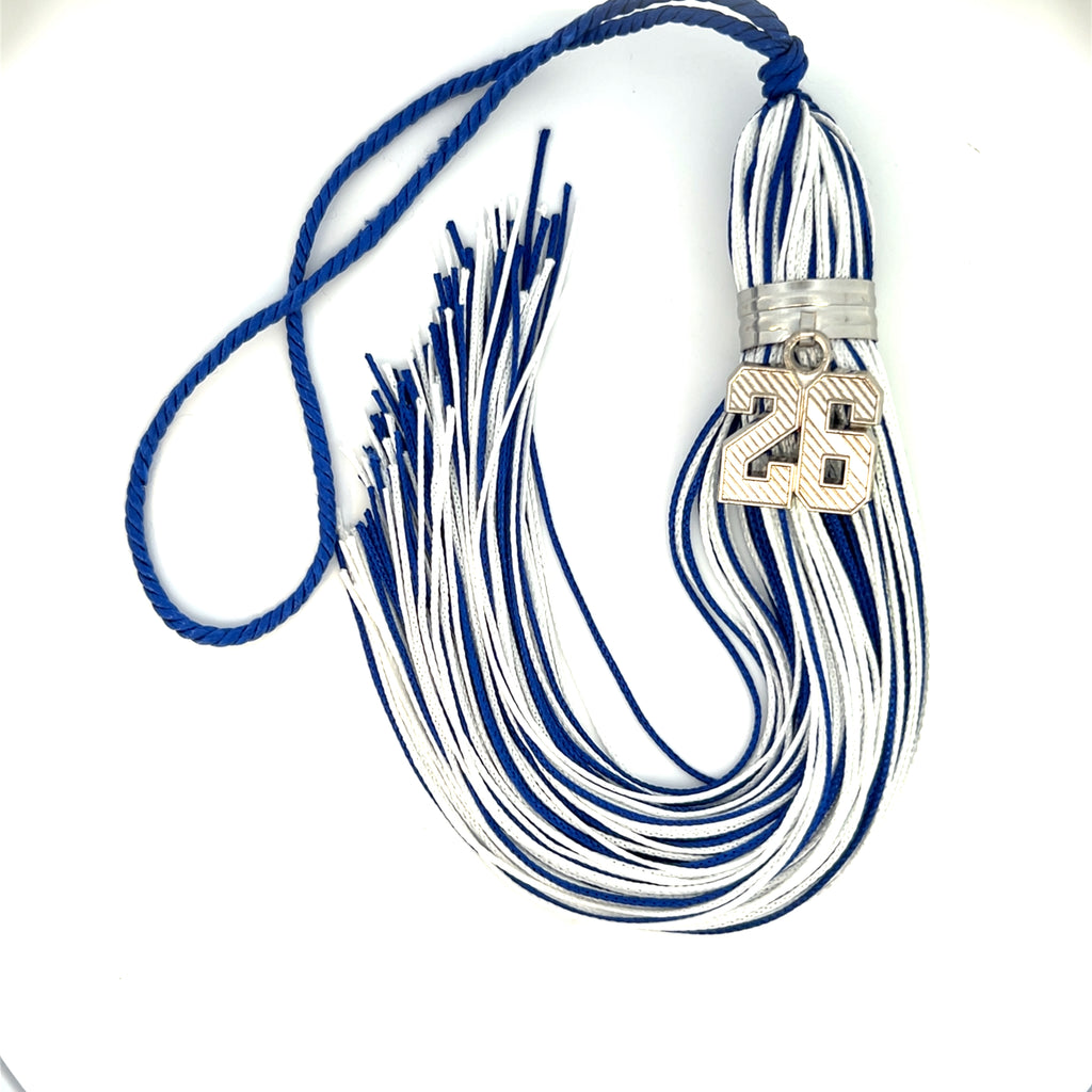 Blue and White - Jumbo Varsity Tassel