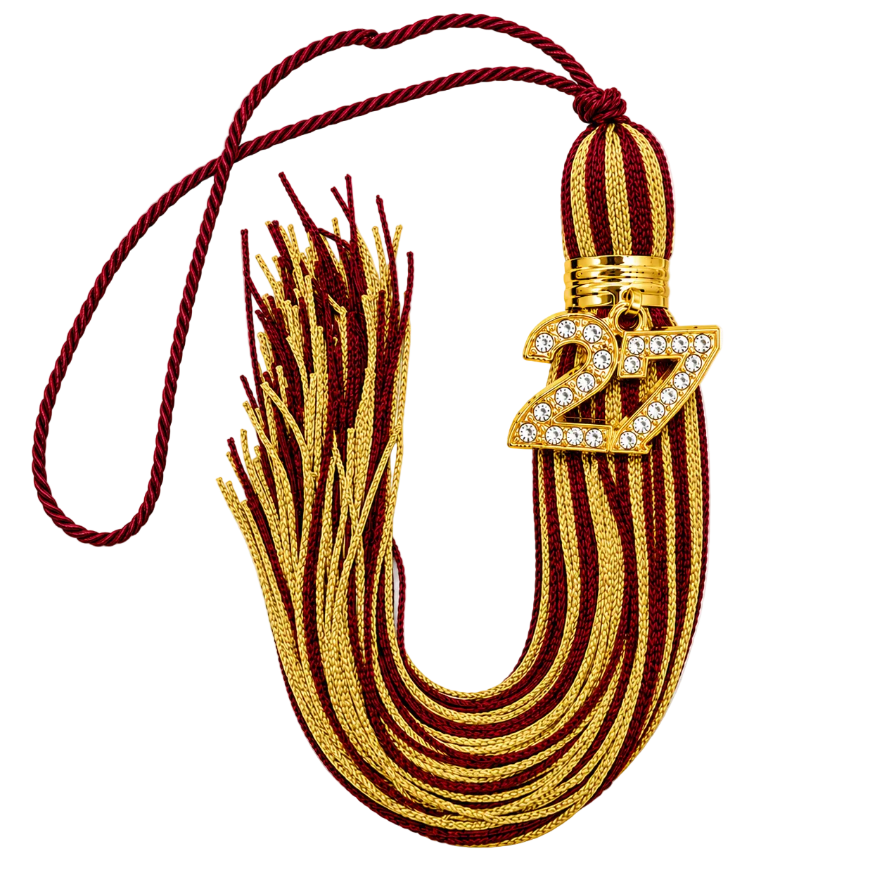 Maroon and Old Gold - Jumbo Bling Tassel