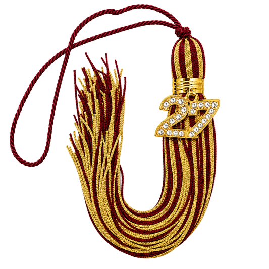Maroon and Old Gold - Jumbo Bling Tassel