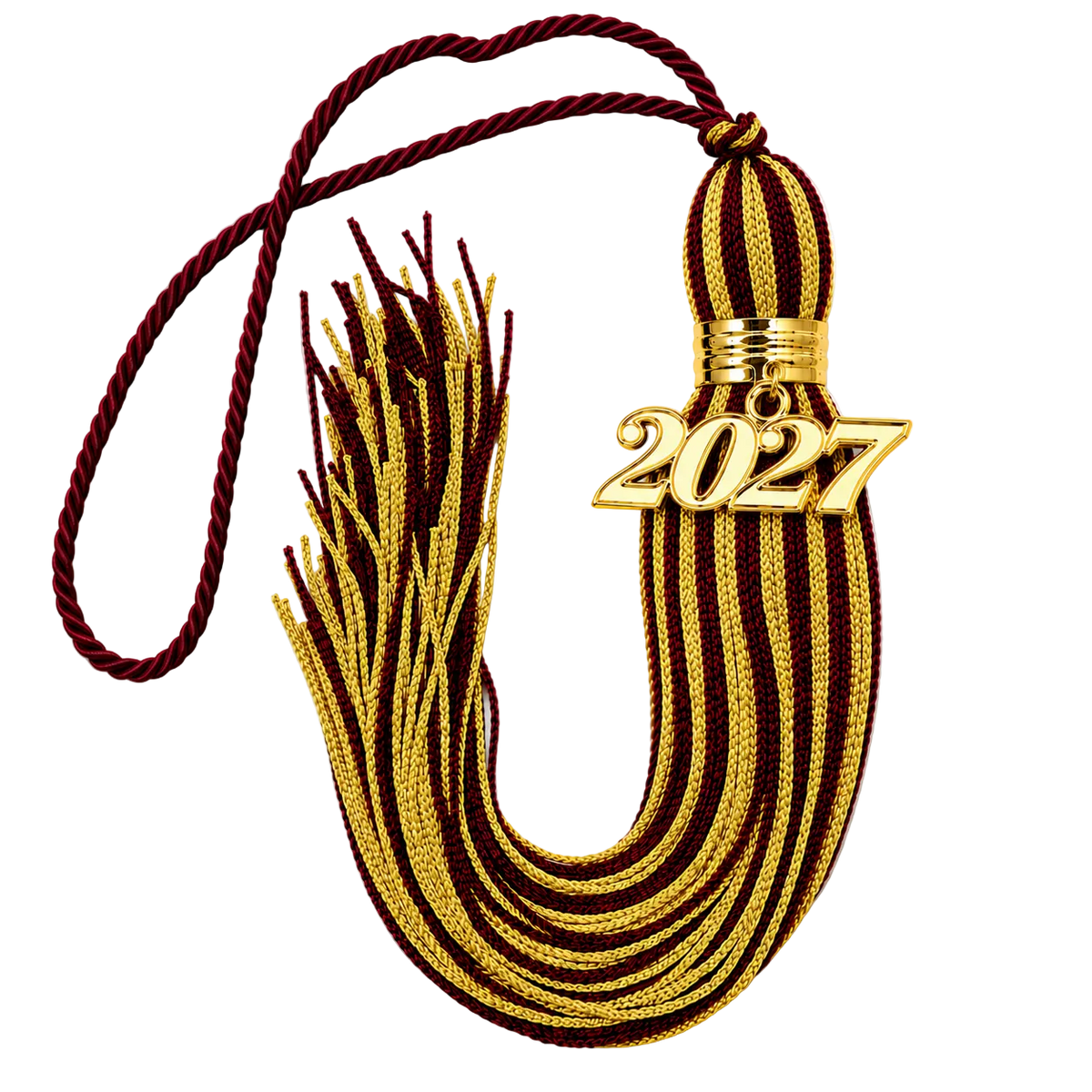 Maroon and Old Gold - Jumbo Tassel