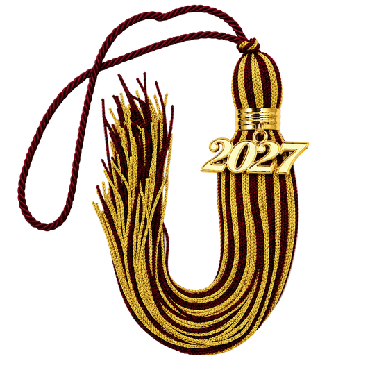 Maroon and Old Gold - Jumbo Tassel