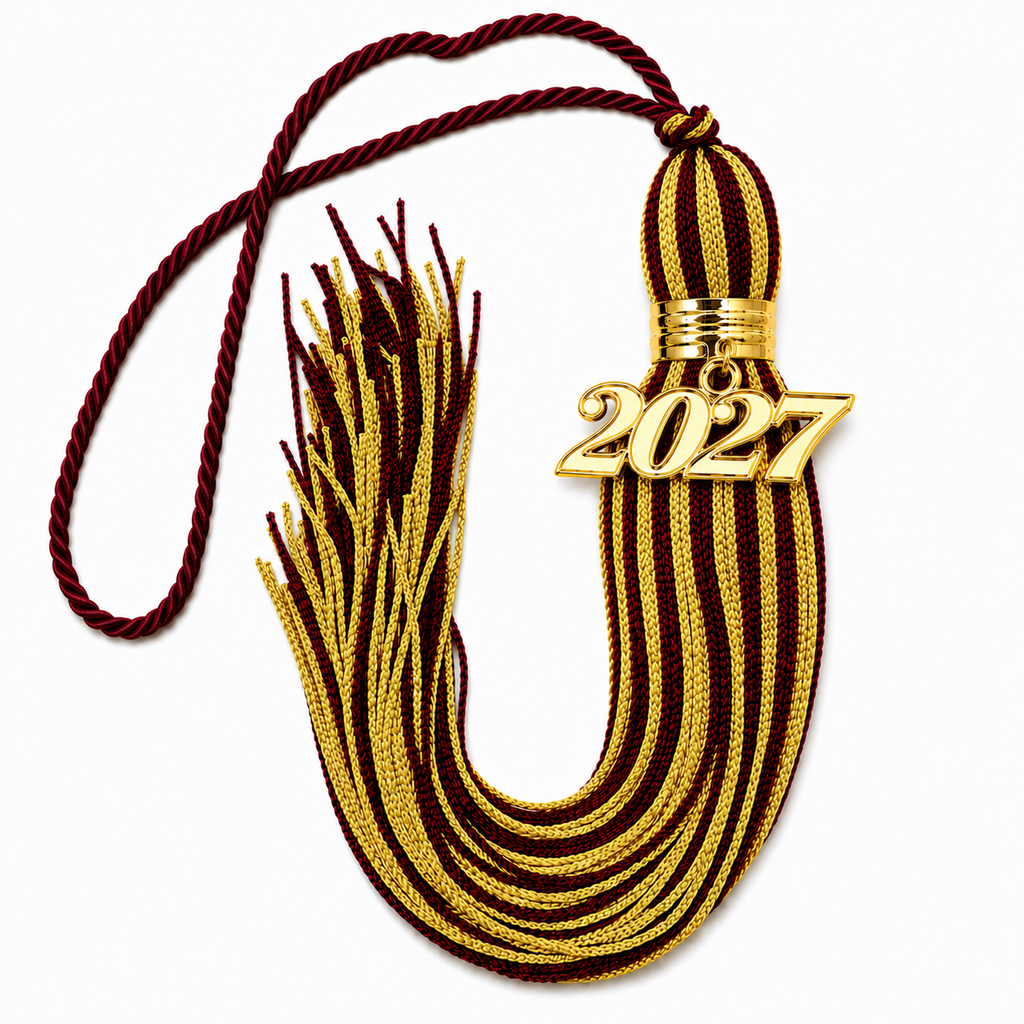 Maroon and Old Gold - Jumbo Tassel