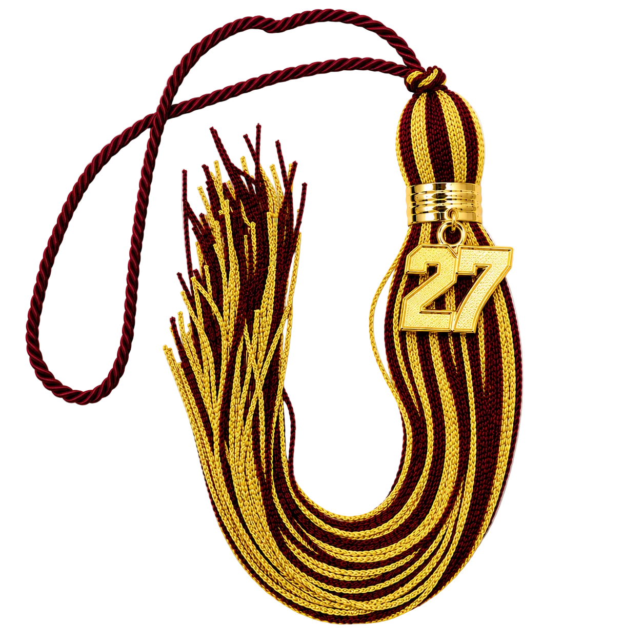 Maroon and old Gold - Jumbo Varsity Tassel