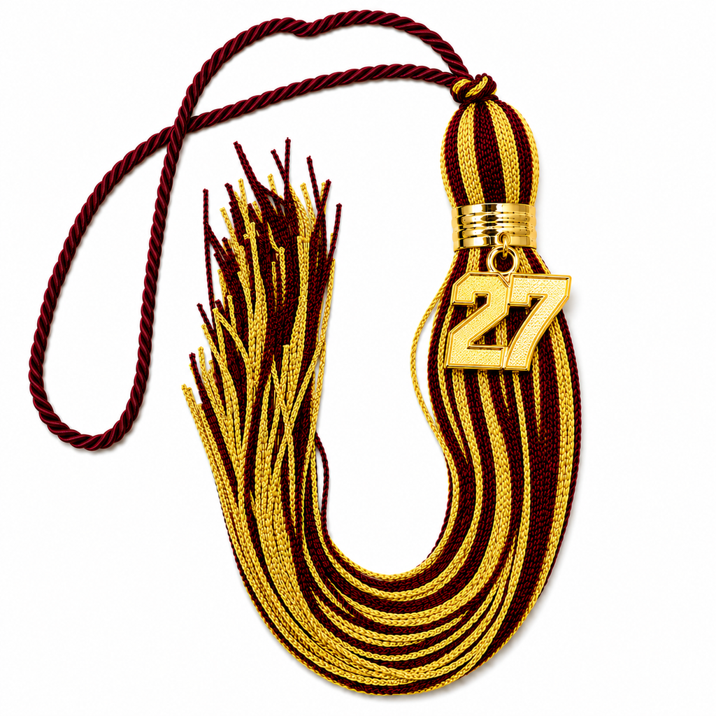 Maroon and old Gold - Jumbo Varsity Tassel