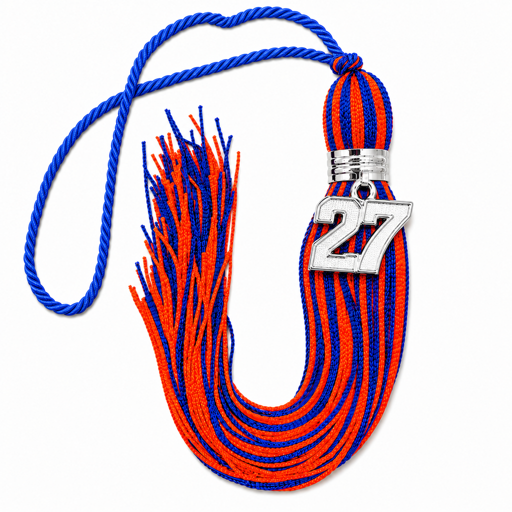 Blue and Orange - Jumbo Varsity Tassel