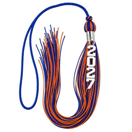 Blue and Orange - Stacked Tassel