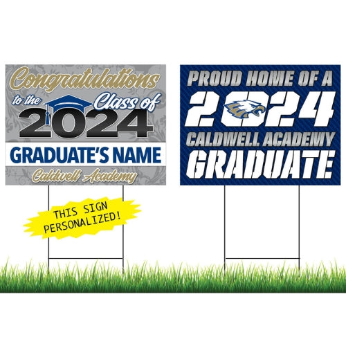 Caldwell Academy Personalized Yard Sign Combo