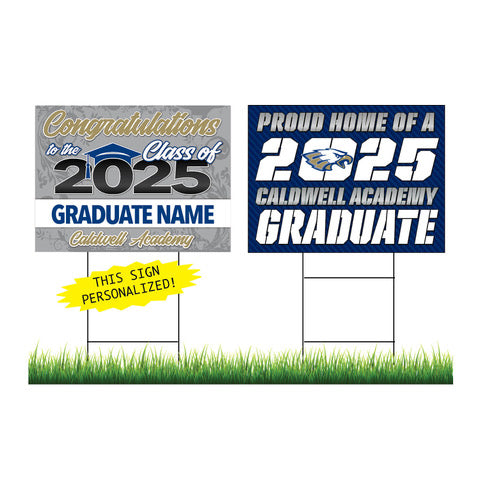 Caldwell Academy Personalized Yard Sign Combo