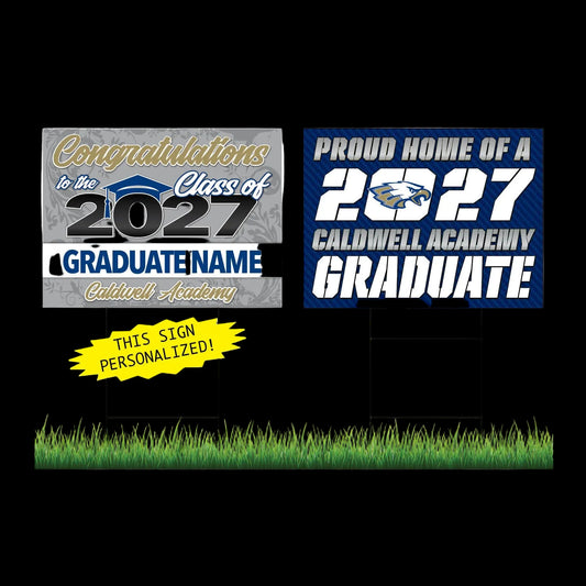 Caldwell Academy Personalized Yard Sign Combo