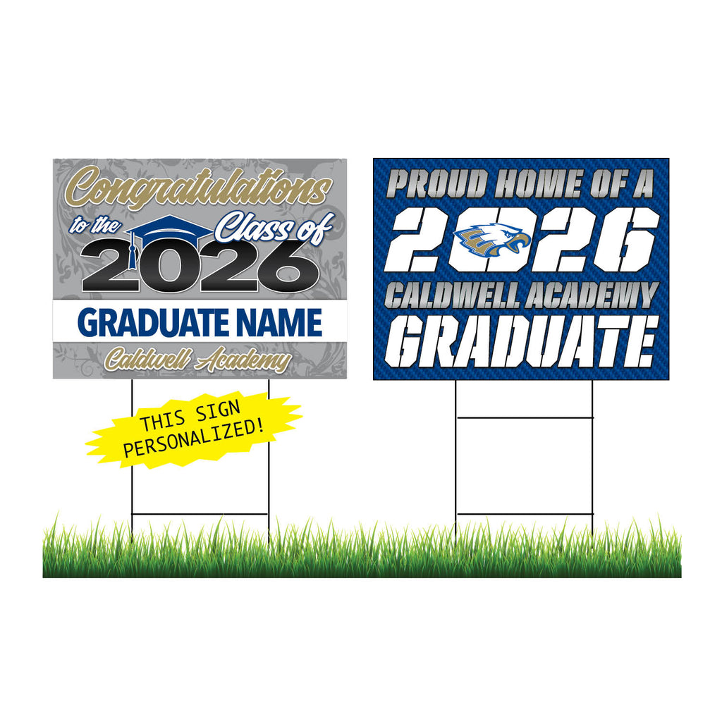 Caldwell Academy Personalized Yard Sign Combo