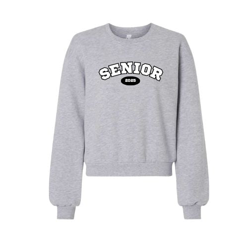 2025 Grey Fitted Cropped Crewneck