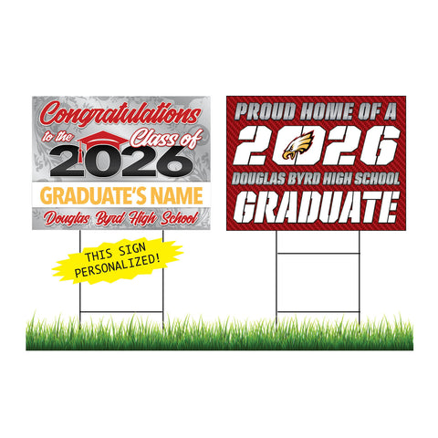 Douglas Byrd High School Personalized Yard Sign Combo