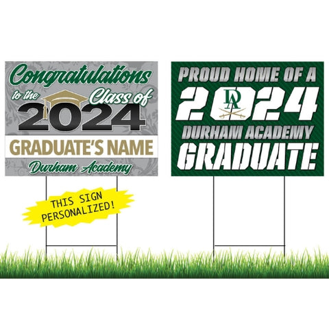 Durham Academy Personalized Yard Sign Combo